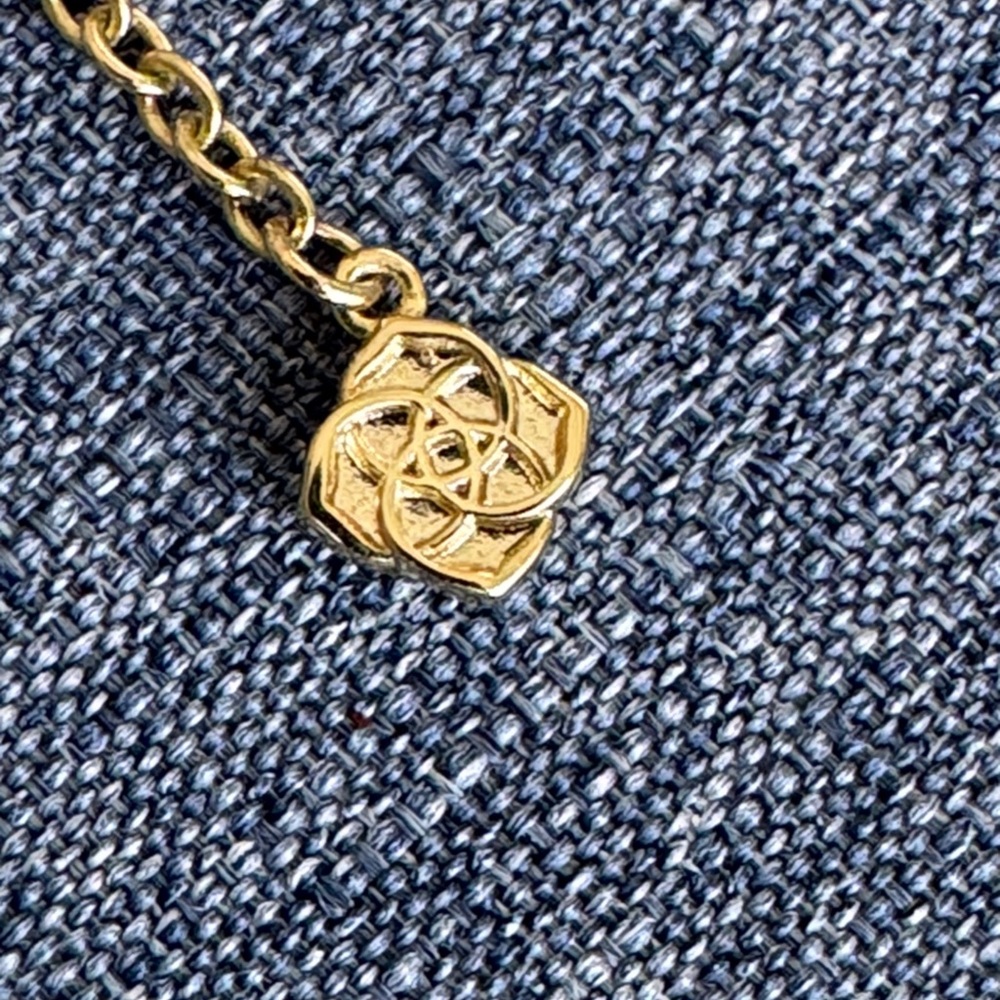 Kendra Scott Aqua Beaded Necklace with Gold Butterfly - Picture 2 of 4